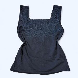 Goth Black Lace Tank Top!